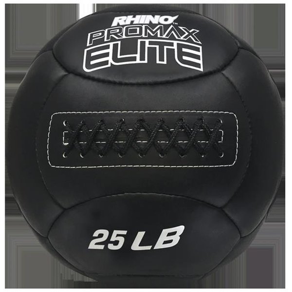 Happyhealth 25 lbs Rhino Promax Elite Medicine Ball; Black HA1321565